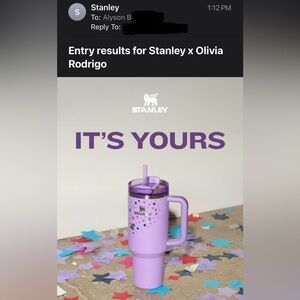 New limited edition Olivia Rodrigo 40 ounce quencher h2.0 flowstate tumbler.